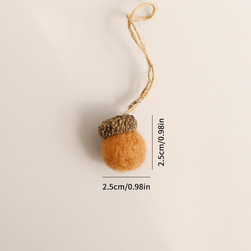 

Christmas Felt Acorn Balls Craft Kit With Natural And White Colors For Holiday Decor коричневый