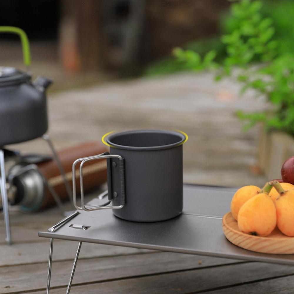 Multifunction Camping Mug Black Travel Cup Durable Portable Mug  Hiking Travel