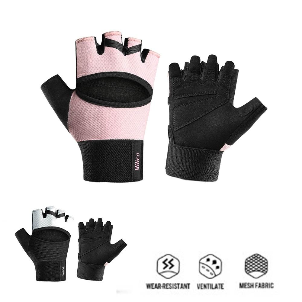 1Pair Half Finger Cycling Fingerless Gloves Anti-Slip Sport Riding Gloves Fishing Gloves  Women Men