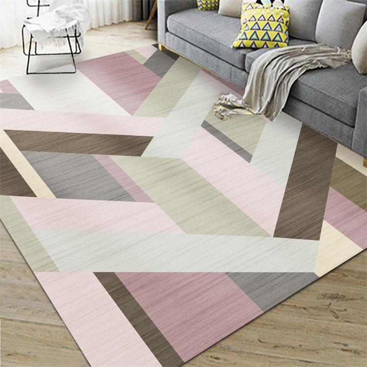 

Ковер с геометрическим узором для гостиной, спальни, противоскользящий коврик, мягкий скандинавский роскошный ковер для дома, украшение для дома 160*200cm