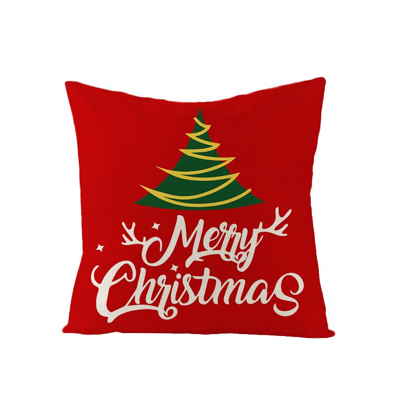 

Christmas Pillow Cover for Home Holiday Sofa Bedside Decoration Linen Pillow Cushion Cover 45 * 45Cm (without pillow core)