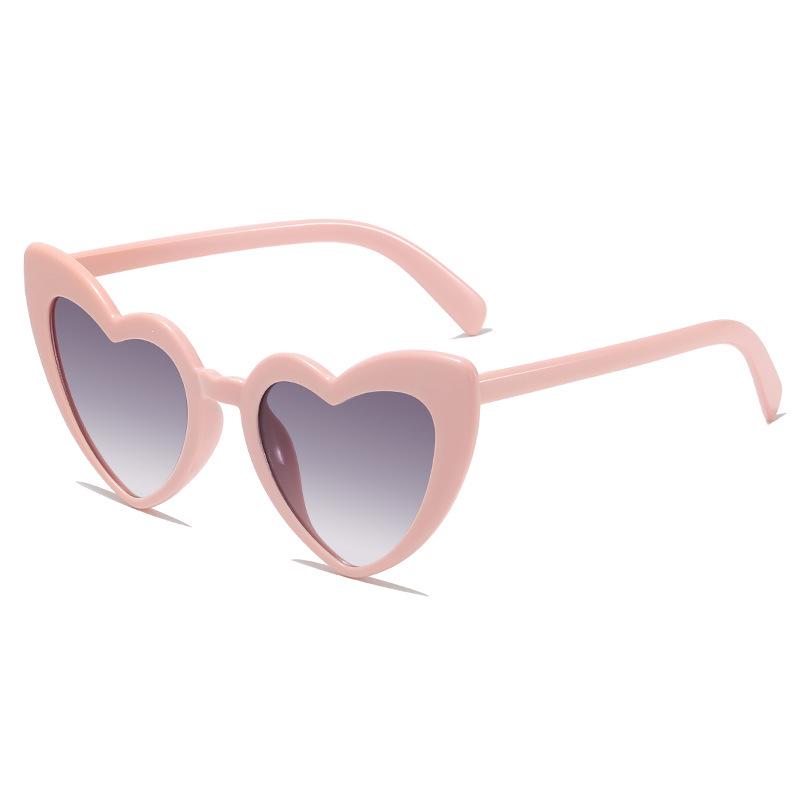 2025 Cross-Border Love UV400 Peach Heart Sunglasses - Glitter Crystal Sun Protection for Women