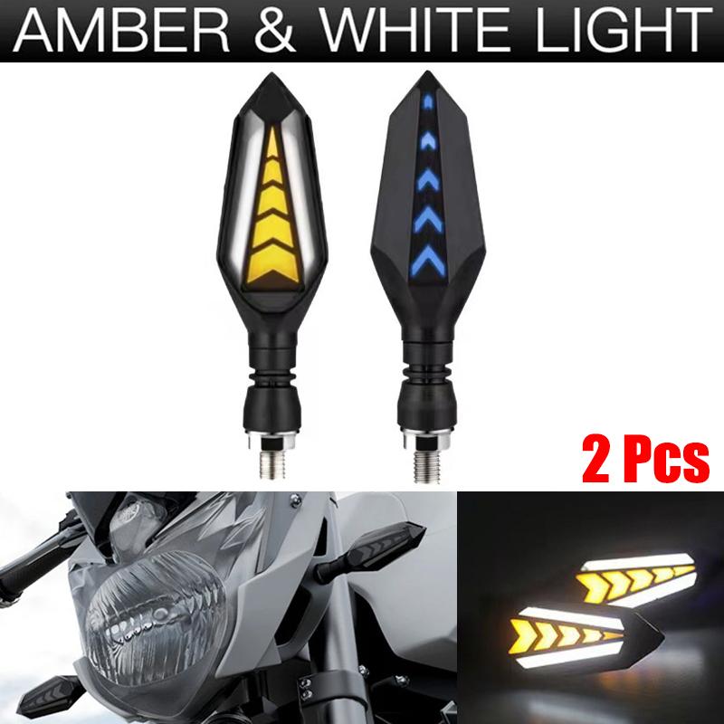 Double Side Flowing Turn Signal Lights Built-in Relay Sequential Flashing Blinker Lamp 12V Motorcycle LED Turn Signal Light