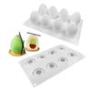 8-cavity Apple Shape Silicone Cake Mould, 3d Silicone Baking Mould For Cupcake Pastry Dessert Mousse