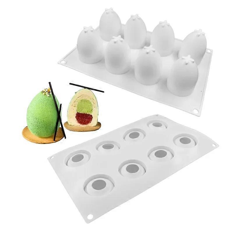8-cavity Apple Shape Silicone Cake Mould, 3d Silicone Baking Mould For Cupcake Pastry Dessert Mousse