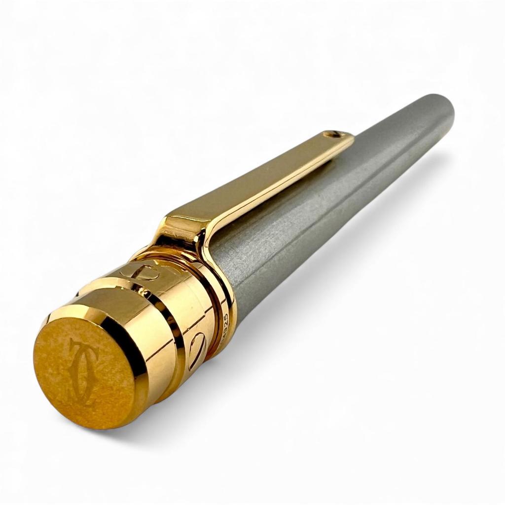 Very Good Cartier Ballpoint pen Santos Do Love Gold Plated Silver gold mens Used