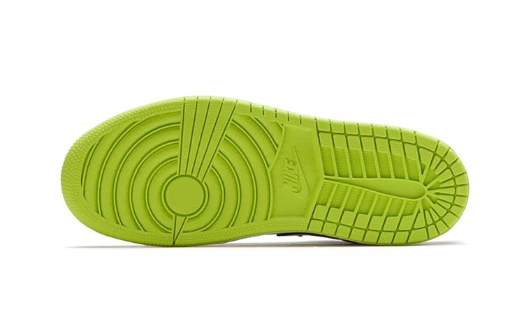 Jordan 1 Mid Black Cyber Mystic Green (PS)