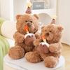 Non-Toxic Cute Bear Stuffed Plush Toy Cartoon Animal Teddy Bear Cake Plushies Cushion Dolls Kids Gifts Happy Baby One Birthday Party Decor