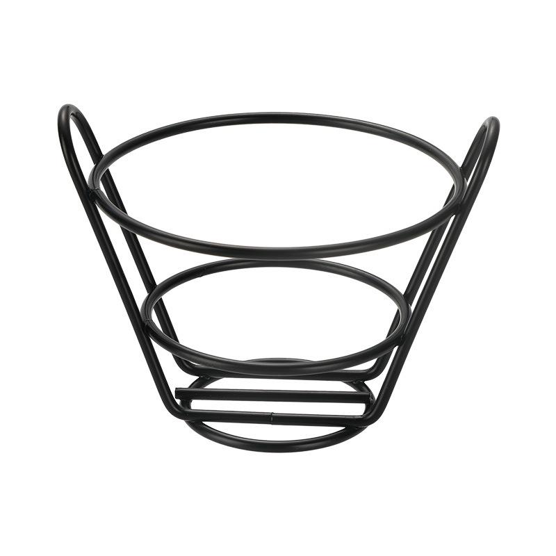 Retro Wrought Iron Snack Basket - French Fry & Fried Chicken Plate for Milk Tea Shops, KTV Bars