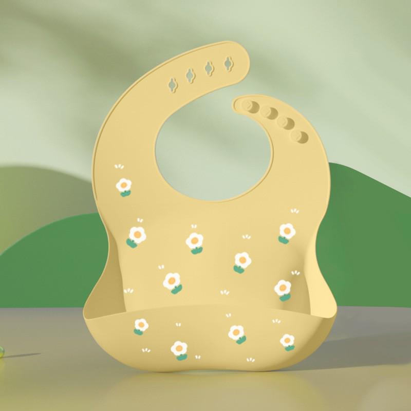 Babador de silicone à prova d'água para bebês - Babador de arroz descartável grande