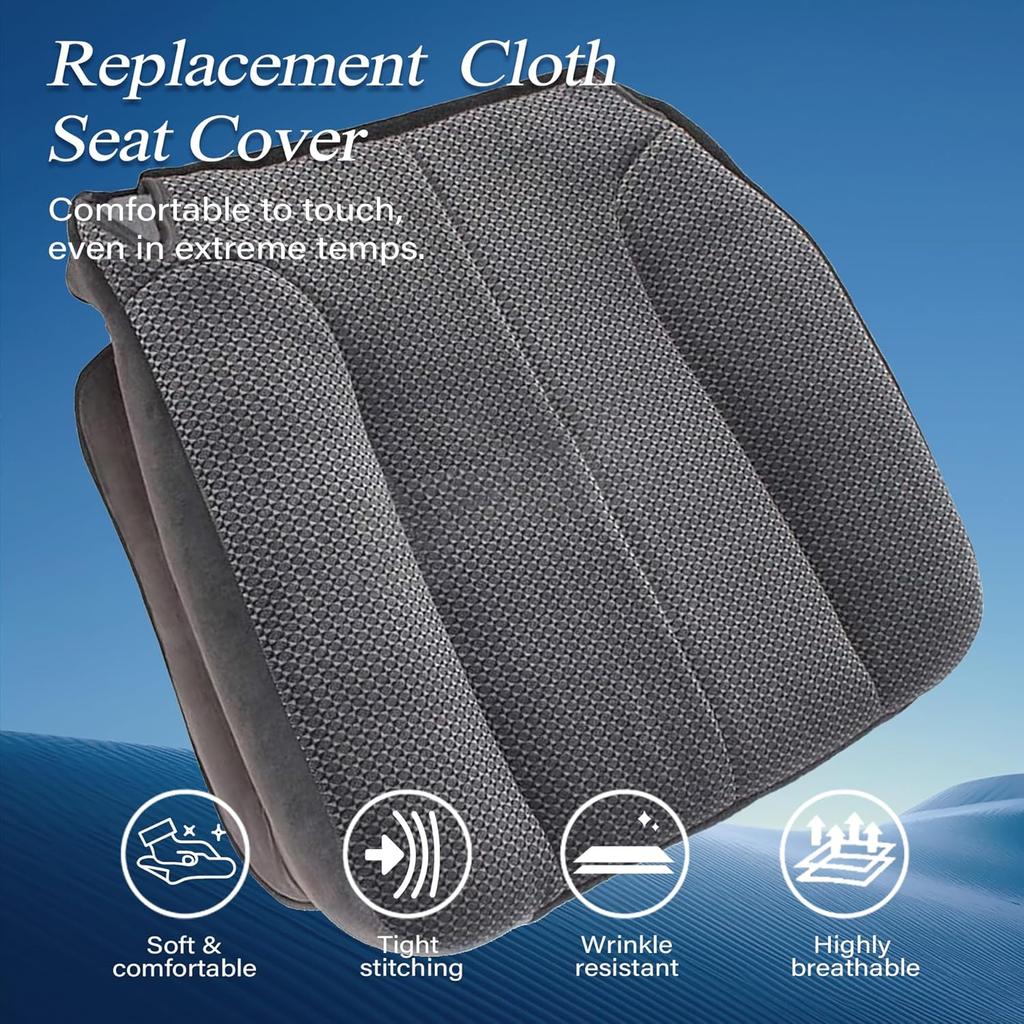 GXARTS Driver Side Bottom Replacement Cloth Seat Cover Dark Gray Compatible With Dodge Ram 1500 2500 3500 2003 2004 2005 SLT SLT Plus Sport 4X4 2WD