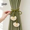 Fashionable Curtain Straps Flower Tiebacks, Handmade Boho Holder Tie Elegant Accessories Backs, Decorative Rope Ties for Bedroom, Window, Drapery