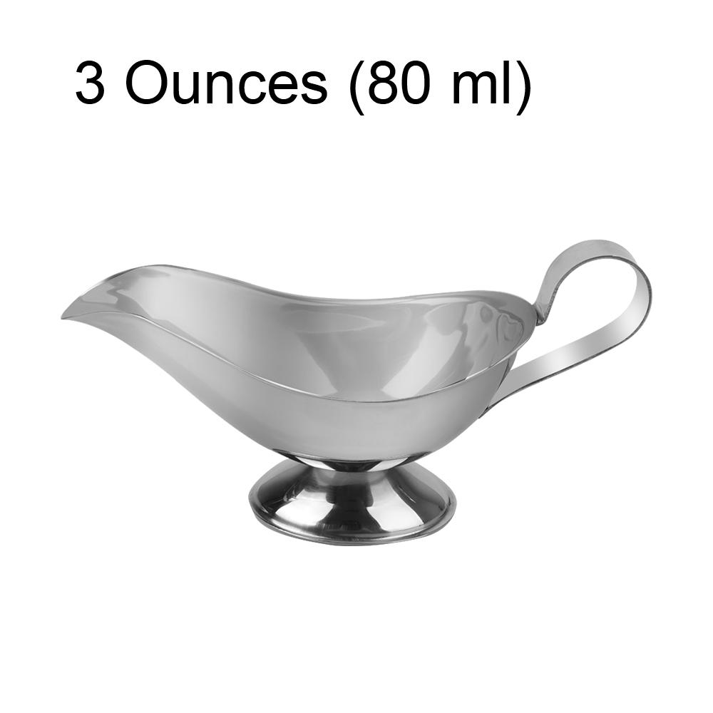 

Соусник для черного перца Инструмент для ресторана и бара Западная кухня Лодочка для соуса Заправка для фруктового салата Кухонный инструмент для дома Нержавеющая сталь 304 3 Ounces 80 ml