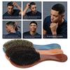 Boar Bristle Hair Brush Short Long Thin Thick Straight Curly Wet Dry Hair Comb with Ergonomic Handle Men Oil Head Mustache Beard Styling Brush