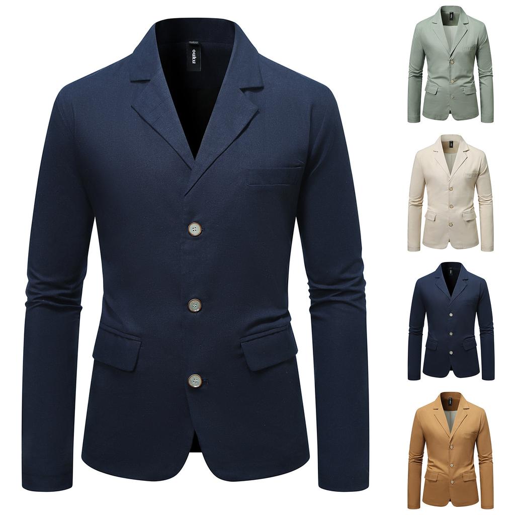 Pánský jednořadý britský módní ležérní oblek sako pro mládež