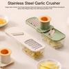 3-in-1 Garlic Ginger Grinder Potato Slicer Multi-Functional Kitchen Chopper Tool for Garlic Puree Ginger Paste And Vegetable Shredding
