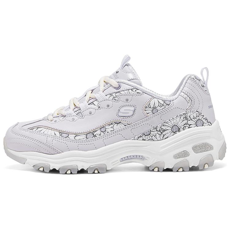 Skechers DLites 1.0 Comfortable Durable Low-Top Dad Shoes Women sneaker Gray 150538-LGLV 35