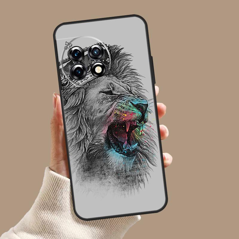 Roaring Lion Case For OnePlus 10T 8T 9R 10R 12R OnePlus 12 11 9 10 Pro Nord 2 CE 3 Lite N10 N20 N30 Cover