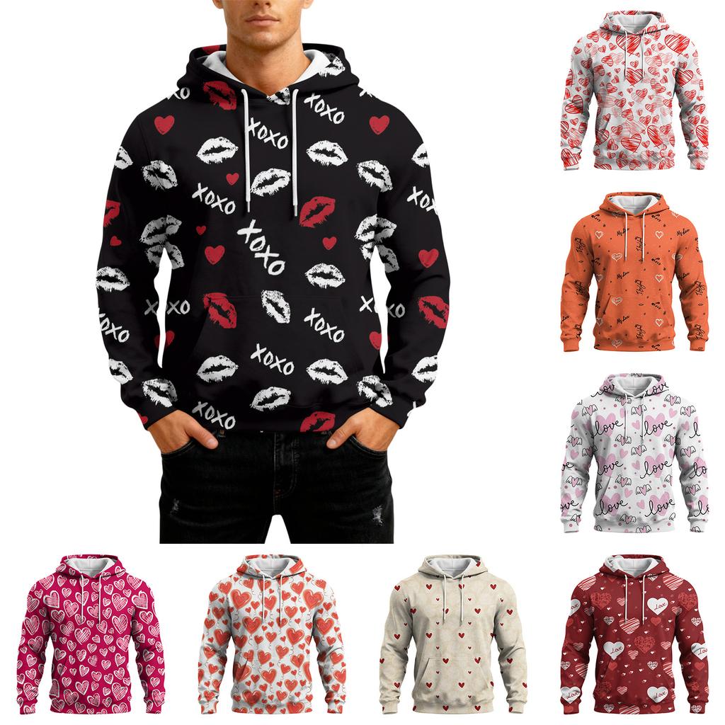 Men's Long-Sleeve Casual Hooded Sweatshirt