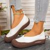 Foreign Trade Large Size Soft Sole New Mother Pedal Non-slip Wear-resistant Women's Shoes Comfortable Flat Bottom Shallow Mouth Retro Single Shoes