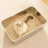 New Stainless Steel Cat Litter Box Large Capacity Easy To Clean Cat Toilet High Sided Cat potty Cat