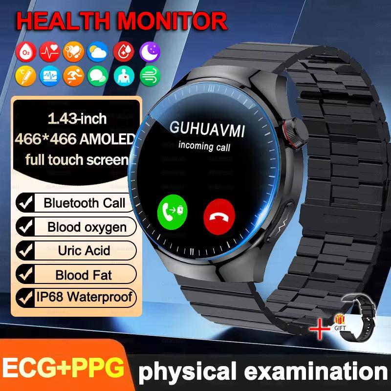 2025 Nové Venkovní Sportovní Chytré Hodinky Pánské 1,43" HD AMOLED Displej EKG Fyzikální Vyšetření BT5.0 Hovor Chytré Hodinky pro HUAWEI Xiaomi