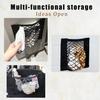 2PCS Universal Car Cargo Net with Adhesive Tape, 9.8×15.7in Trunk Storage Mesh Pocket Wall Mount Organizer Bag for Car RV SUV Boat Truck Camper Van