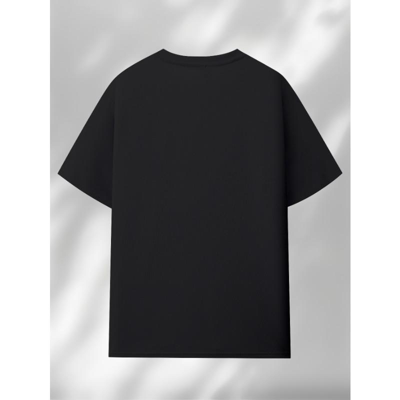 European Size Men's Angry Cat Print T-Shirt - Fierce Feline Graphic Short Sleeve Tee, Breathable Round Neck Casual Top with Suitable for Casual Attire