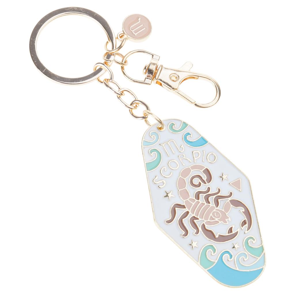 Chinese 12 Constellation Alloy Keychain Enamel Hanging Carabiner For Bag Decoration Birthday Gift Rustproof Metal Charm
