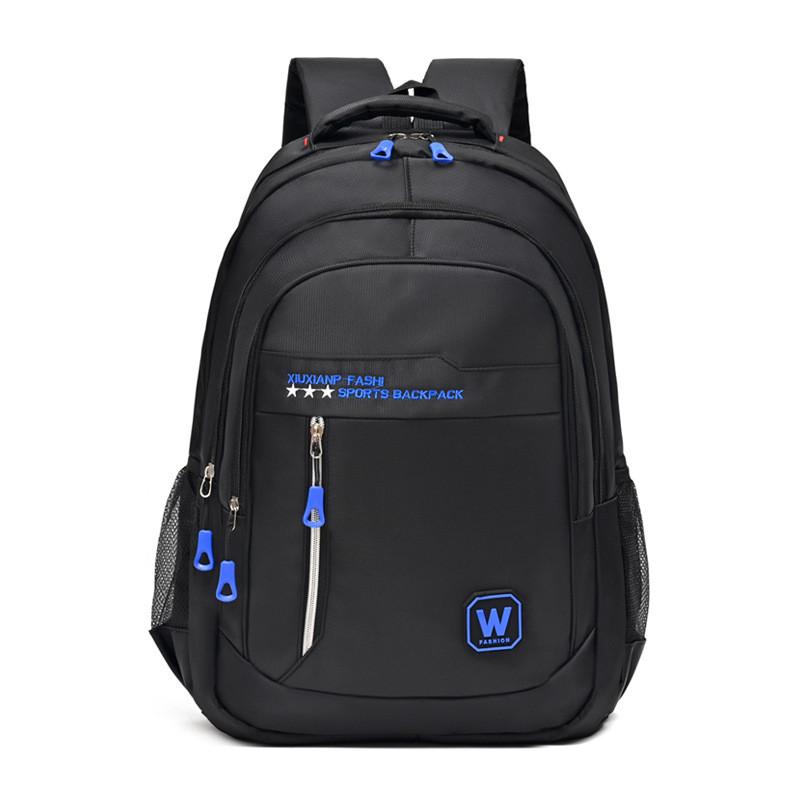 

Oxford Cloth Travel Backpack For Men And Women With Letter Star Print Blue