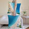 Beach Holiday Beach Style Home Pillow Case Printed Brushed Fleece Pillow Baby Skin-Touch Eco-Friendly Dye-Sublimat