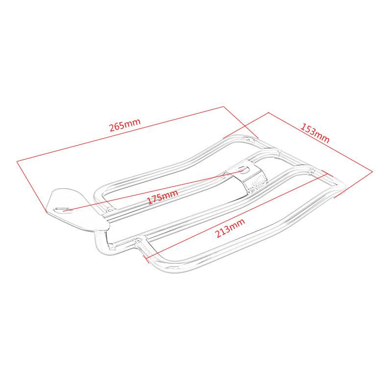 Chrome Motorcycle Rear Solo Seat Luggage Rack Support Shelf Gloss Black For Harley Sportster Iron XL 883 1200 2004 2005-2025