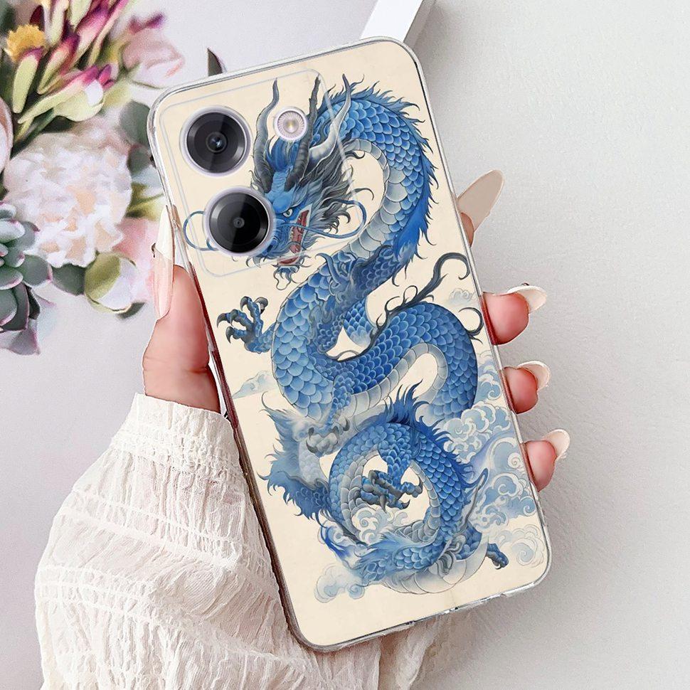 For Xiaomi Poco M7 Pro 5G Case New Dargon Art Painted Cover For Poco M7 PocoM7 Pro 5G Back Cover Soft TPU Fundas Coque