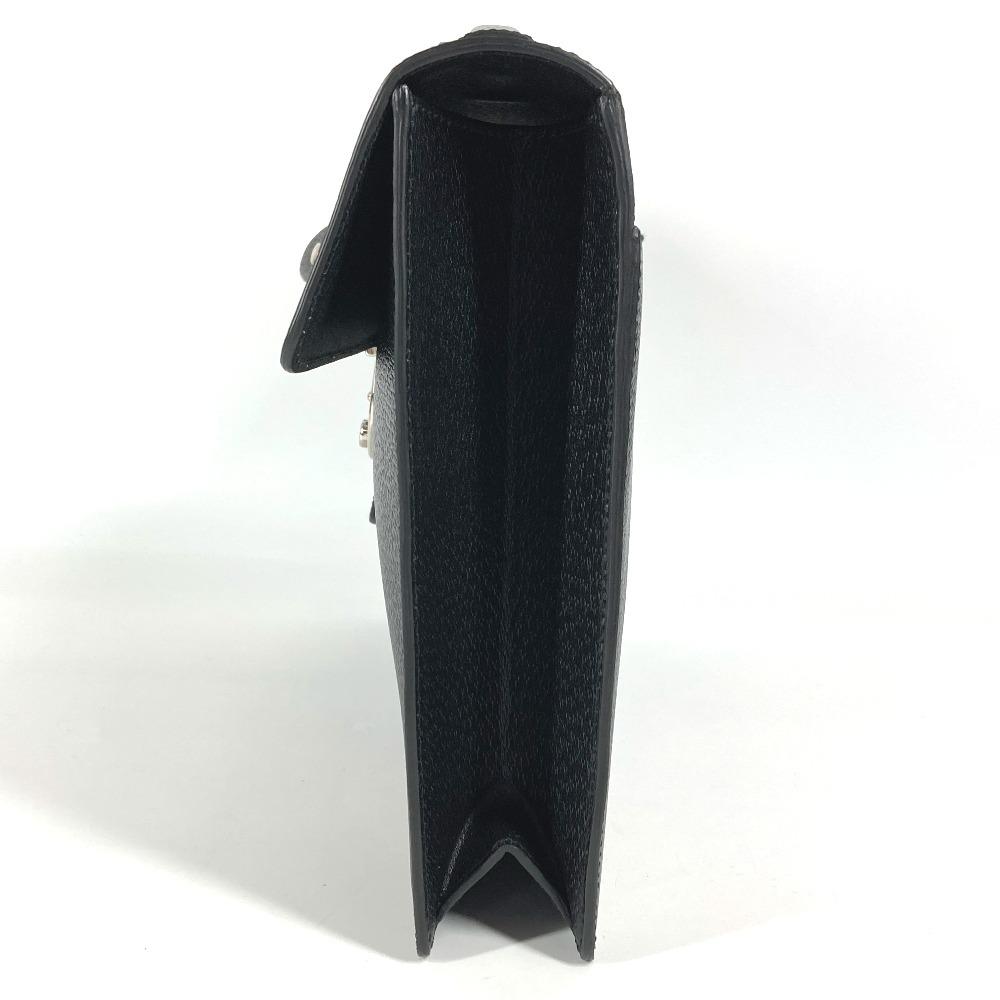 GUCCI 295256 logo Business bag, briefcase Hand Bag Leather Black