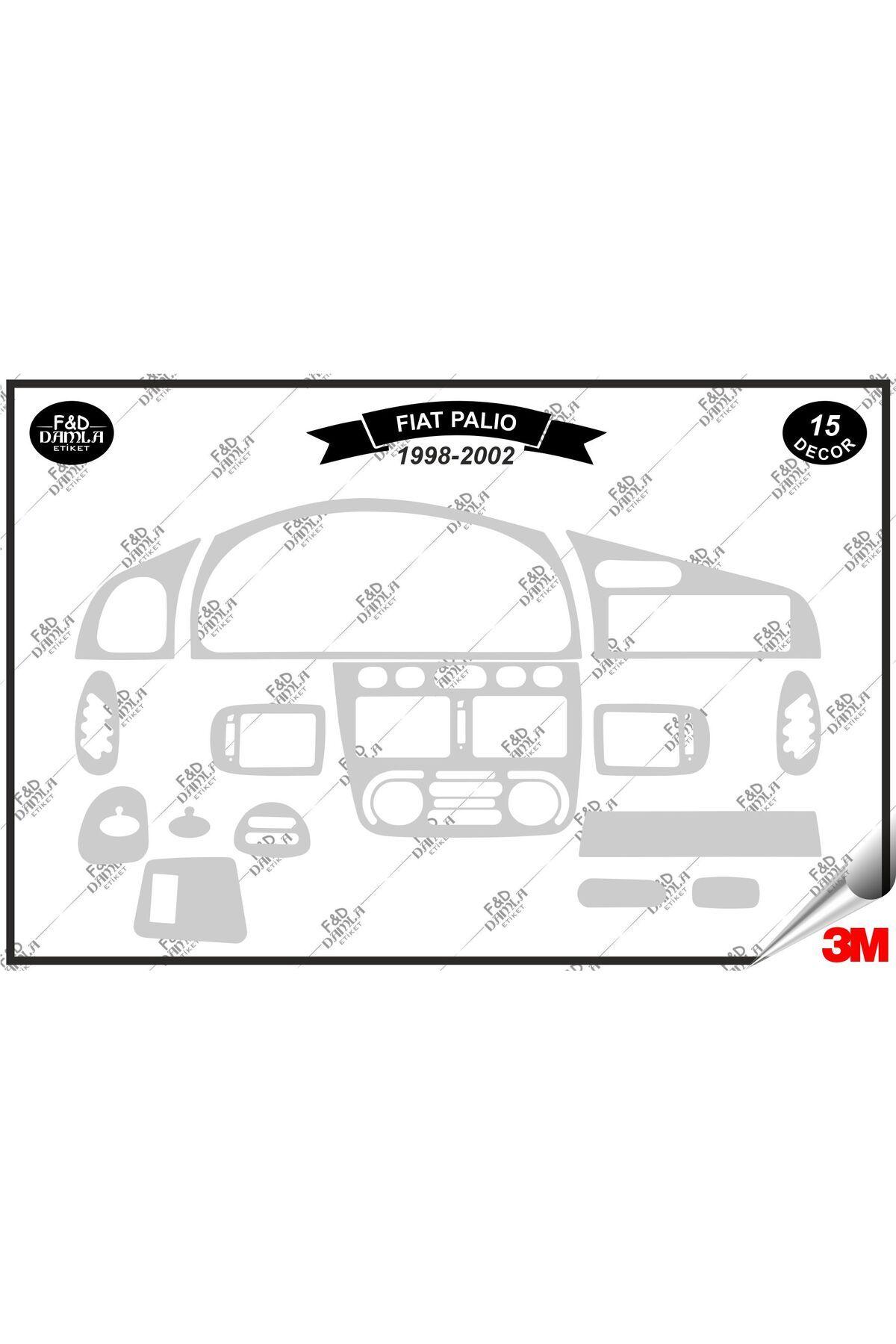 

Fiat Palio 1998-2002 Torpido Konsol Trim Göğüs Maun Kaplama Set 15 Parça Gümüş