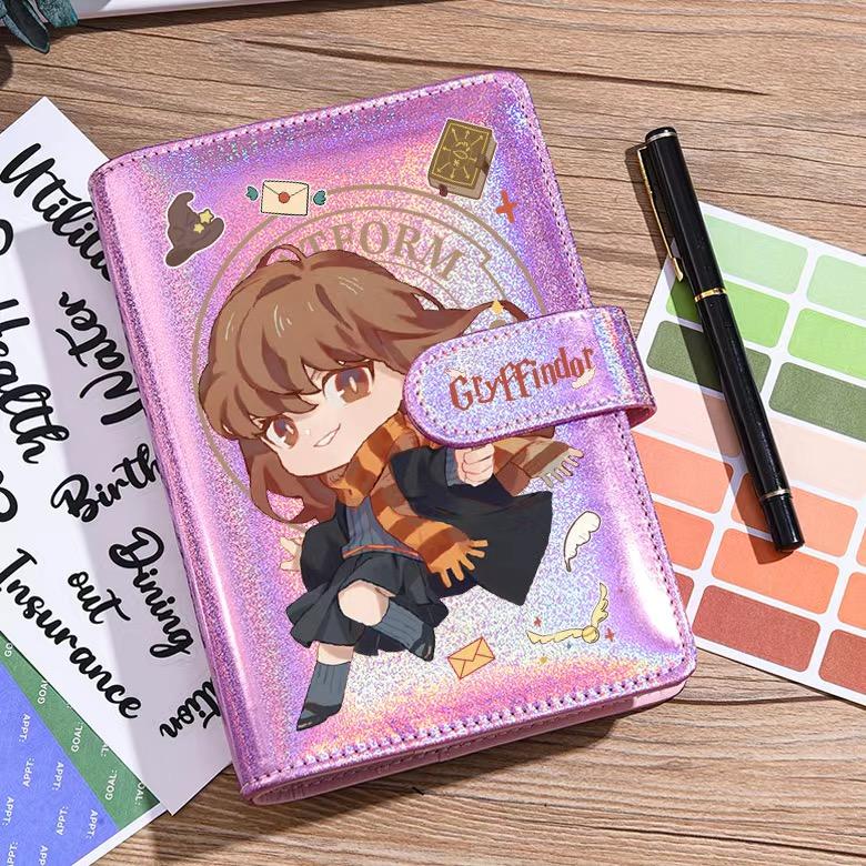 Harry Potter Laser Notizbuch Studentenjournal Hardcover Loseblatt Cartoon Anime