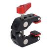 Super Clamp Red Crab Clamp Aluminium Alloy Silicone Cushion Drop Resistant Camera Clamp with 1 4 3 8 Screw Holes