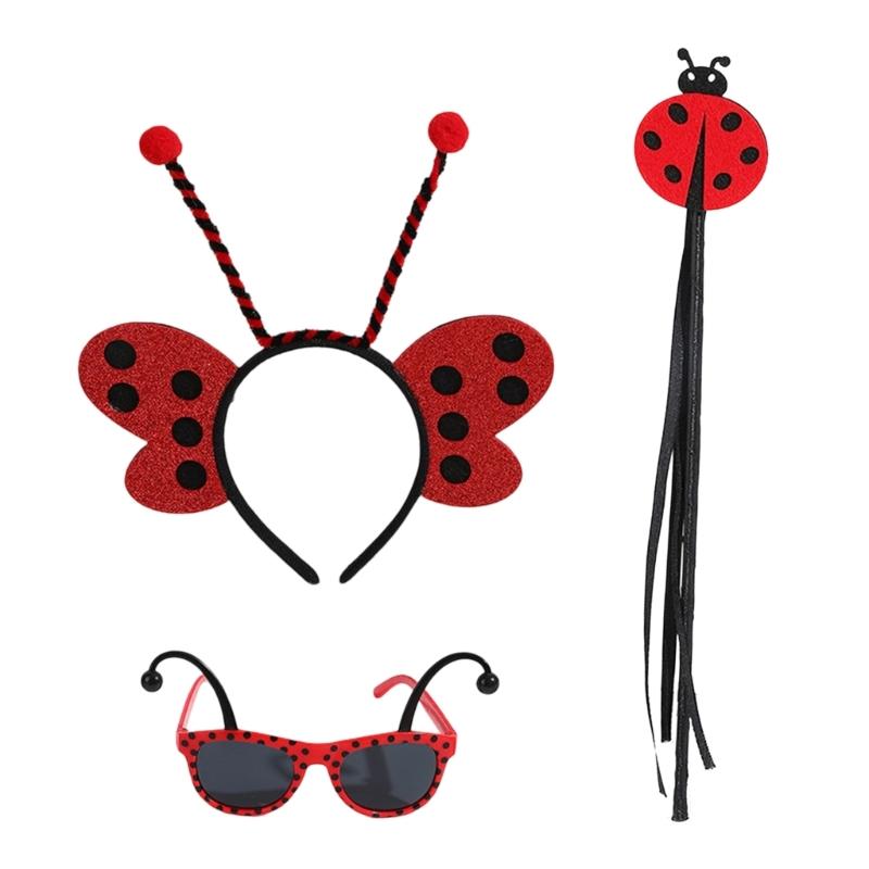 Hummel Kostümset für Kinder Erwachsene Bienenkostüm Ohren Stirnband Antenne Sonnenbrille für Halloween Cosplay Party Requisiten