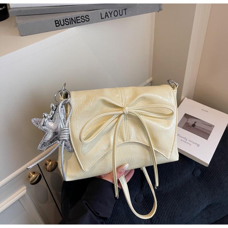 Large-capacity Bag Women's Summer New Leisure Chain Messenger Bag Bow High-end Commuter Bag