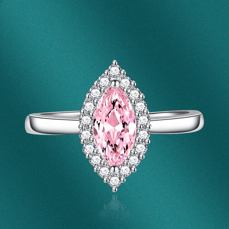 

SACE GEMS классическое кольцо из медного сплава с цирконом женские ювелирные изделия свадебный подарок для вечеринки open розовый