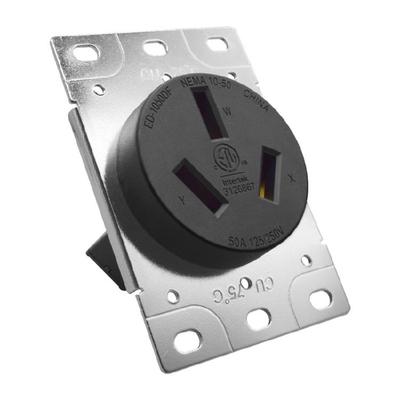 Heavy Duty 3 Hole 50A Receptacle Outlet NEMA 10 50P For Indoor Outdoor Use In Residential Industrial Setting