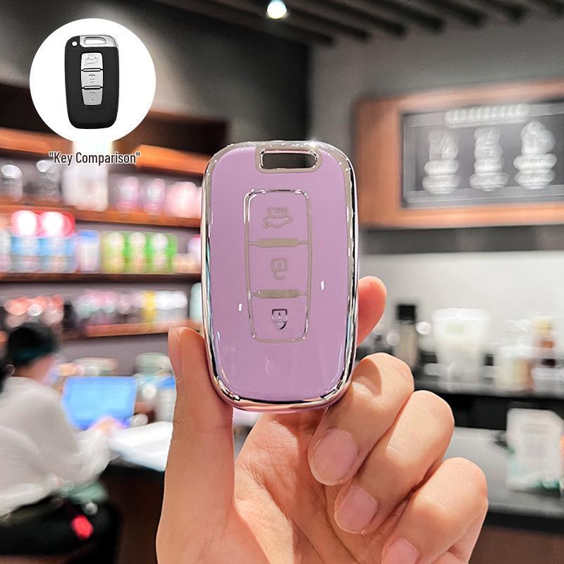 Compatible Key Cover for Beijing Hyundai Sonata 8, Old ix35/Langdong Models