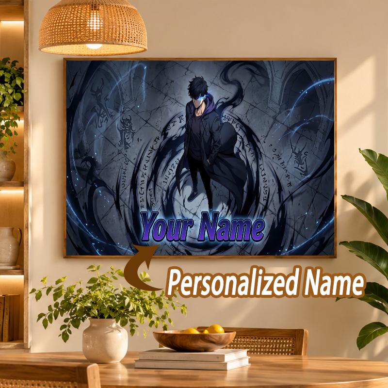 Custom Name Solo Leveling 5D Diamond Painting Personalized Full Drill Diamond Art Kit Gift