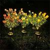 Solar LED Gardenia Light: Waterproof Outdoor Lawn Decoration with Ground Stake