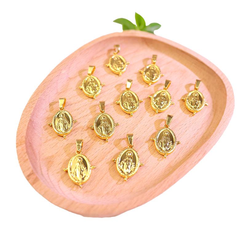 Maria Oval Pendant Necklace - European & American Fashion Accessories, Zinc Alloy, DIY Jewelry