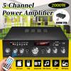 5CH Bluetooth Stereo Amplifier Hifi Audio Power Amp With Remote Control Support FM/USB Home Receiver Karaoke Car Music