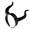 Fascia per capelli da strega regina diavolo con corna nere da donna, fascia per cosplay animale con corna, copricapo testa di diavolo, costume per festa di Natale Halloween
