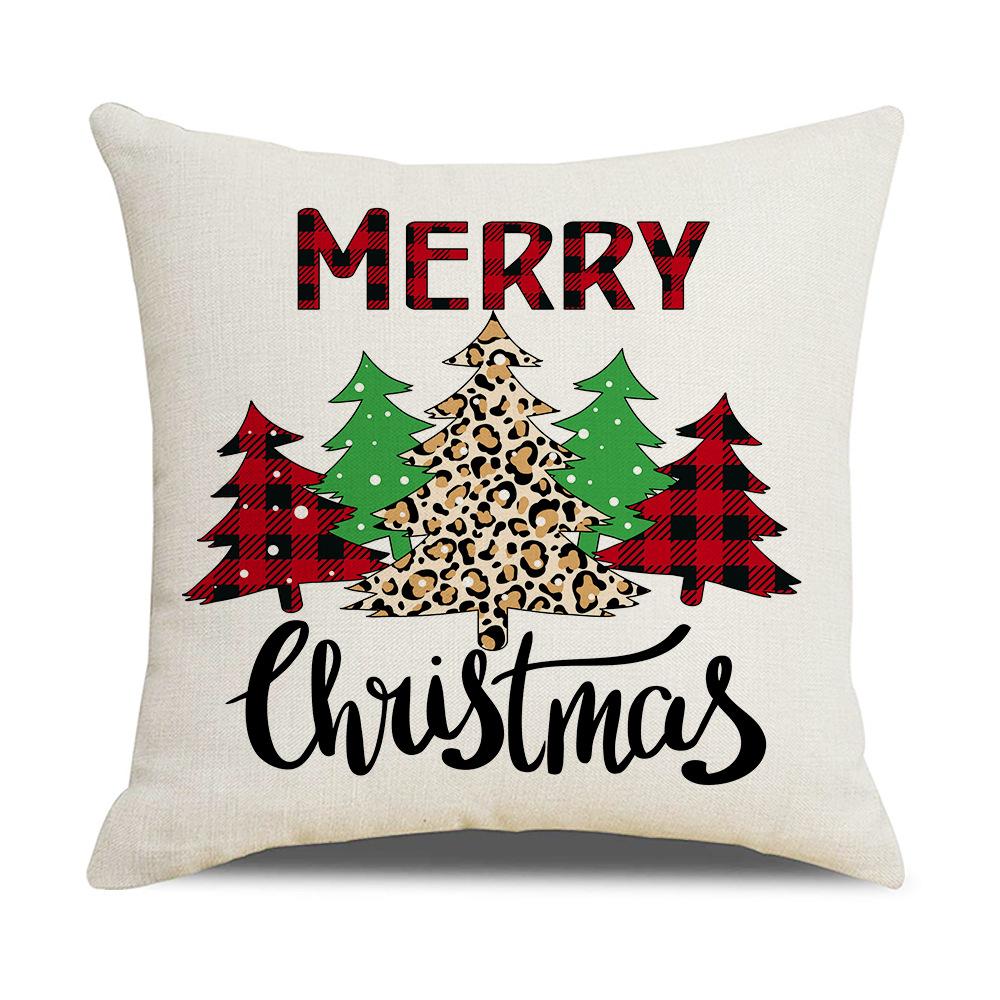 

Nordic Ins Christmas Pillow Cover Letter Elk Print Cushion Cover Linen Cushion Home Pillow 45 * 45Cm (excluding pillow core)
