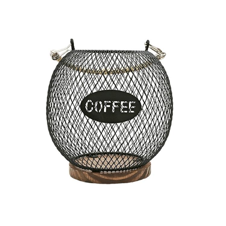 Fashionable Coffee Accessory Storage Basket With Protective Opening Portable for Maintaining Cleanliness and Order