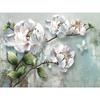 3D White Magnolia Butterfly Wall Mural Vintage Floral Wallpaper Bedroom Wall Decor